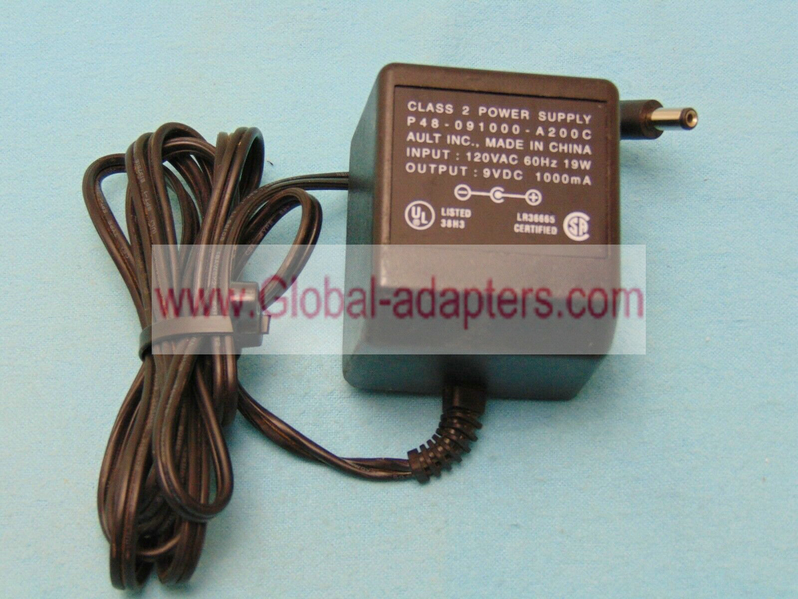 Ault Inc P48-091000-A200C Class 2 Power Supply 9vdc 1000mA ac adapter